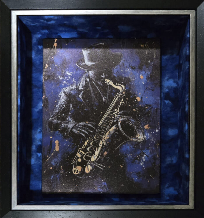 Saxophonist On Canvas